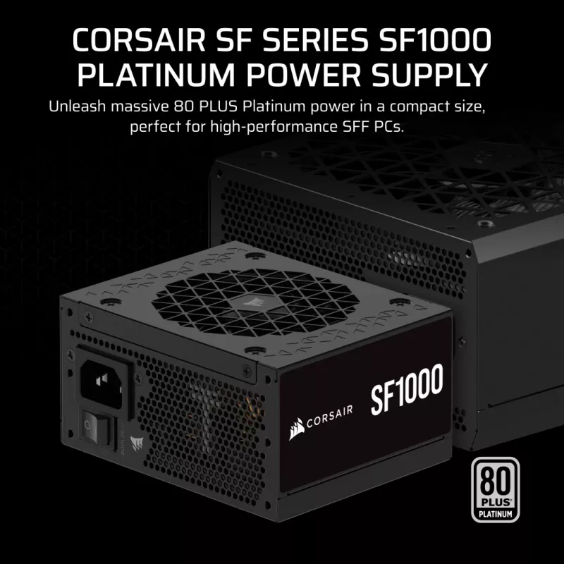 Corsair SF1000 fuente de alimentación SFX, 1000 W, 80 PLUS Platinum, totalmente modular (CP-9020257-EU)