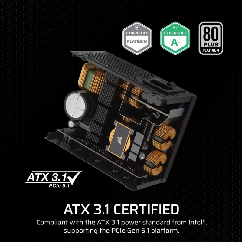 Fuente de alimentación Corsair SF850 SFX, 850 W, 80 PLUS Platinum, modular (CP-9020256-EU)