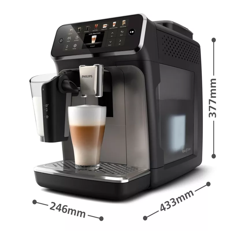 Cafetera espresso Philips EP4449/70 – superautomática, depósito de agua de 1,8 l, depósito de café en grano de 275 g, molinillo cerámico, 15 bar