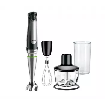 Batidora de mano Braun MQ 7035X 0,6 L 1000 W negra, acero satinado