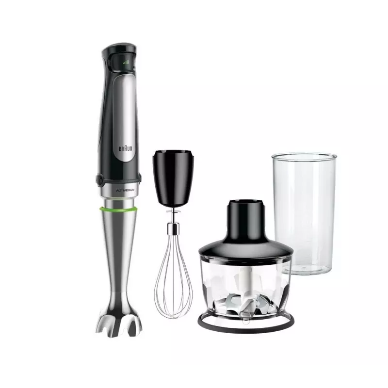 Batidora de mano Braun MQ 7035X 0,6 L 1000 W negra, acero satinado