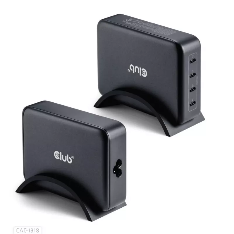 Cargador de dispositivos móviles CLUB3D CAC-1918 universal negro AC 4 puertos USB Type-C