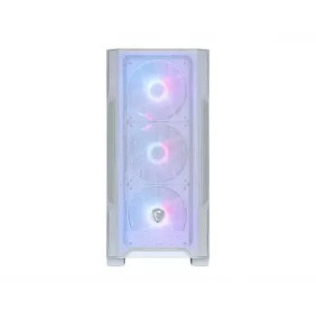 Caja de PC MSI MAG FORGE M100R semitorre transparente, blanca