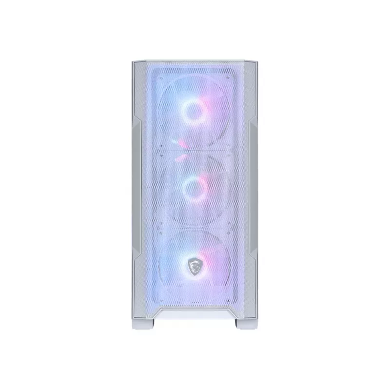 Caja de PC MSI MAG FORGE M100R semitorre transparente, blanca