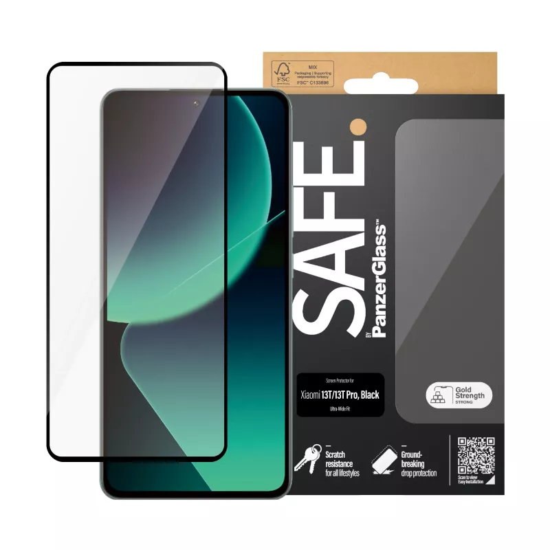Protector de pantalla PanzerGlass SAFE. by ® Xiaomi 13T | 13T Pro | Ultra-Wide Fit