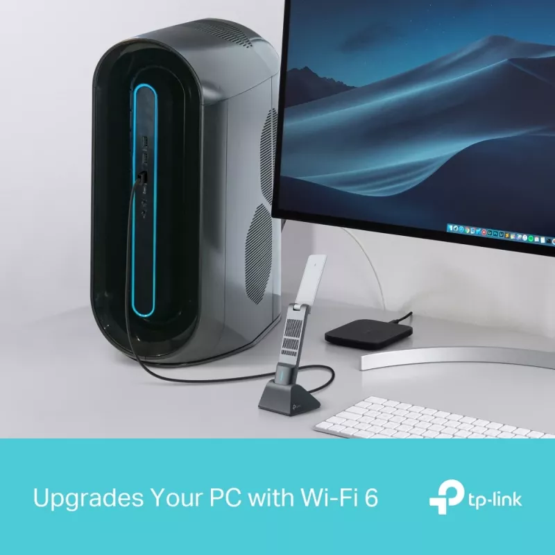 Adaptador USB inalámbrico TP-Link Archer AX3000 (Archer TX50UH) – Wi‑Fi 6 de doble banda, USB 3.2 Gen1, hasta 3000 Mbps, antena interna, Windows 11