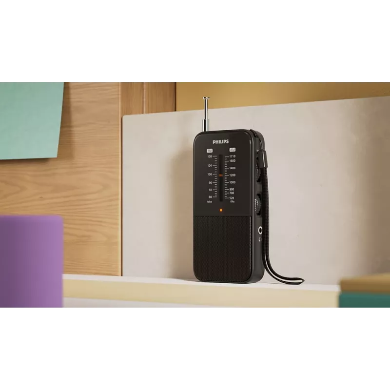 Radio portátil Philips TAR1509/00 analógica AM FM negra