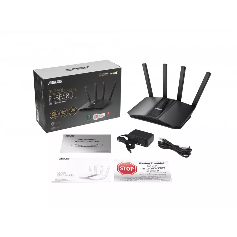 ASUS RT-BE58U V2 Router WLAN 2.5 Gigabit Ethernet dualband (2.4 GHz / 5 GHz) negro