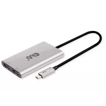 CLUB3D Adaptador Thunderbolt™ 3 a DisplayPort™ para doble monitor 4K60Hz M/H