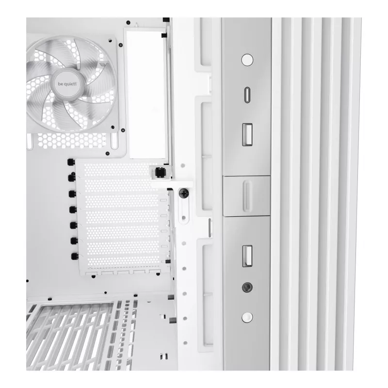 be quiet! Light Base 600 DX BGW66 caja de PC Midi Tower, ATX/micro-ATX/Mini-ITX, panel lateral de cristal templado, ARGB, USB-C, blanca