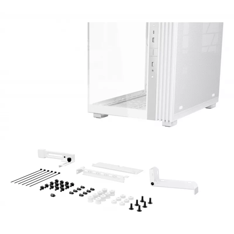 be quiet! Light Base 600 DX BGW66 caja de PC Midi Tower, ATX/micro-ATX/Mini-ITX, panel lateral de cristal templado, ARGB, USB-C, blanca