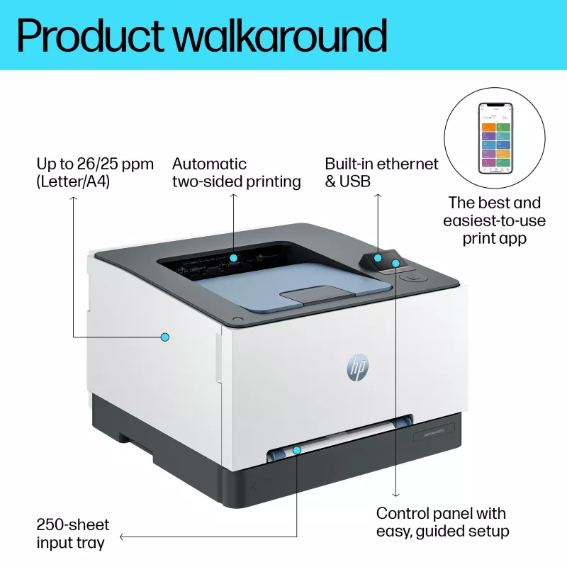 HP Color LaserJet Pro 3202dn, láser, color, 600 x 600 DPI, A4, 25 páginas/min, impresión a doble cara