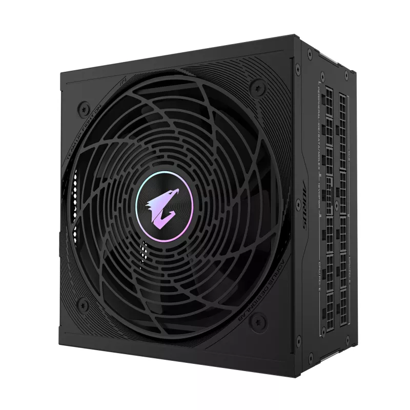 GIGABYTE AORUS ELITE P1000W ICE Fuente de alimentación - PCIe 5.0, 80 PLUS Platinum, diseño totalmente modular, ventilador de 120 mm, compatible con ATX 3.0, enchufe EU