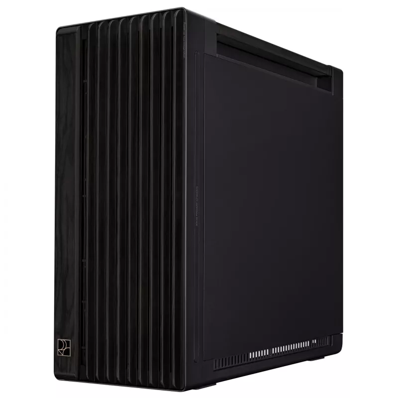 Caja de PC ASUS ProArt PA602 Wood Edition Midi Tower negra — madera, compatibilidad ATX/EATX, cristal templado, 4×3,5 inch / 8×2,5 inch, GPU de hasta 450 mm