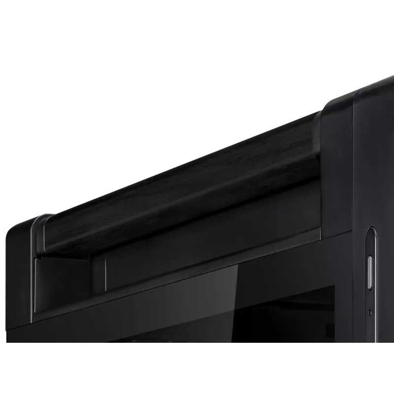 Caja de PC ASUS ProArt PA602 Wood Edition Midi Tower negra — madera, compatibilidad ATX/EATX, cristal templado, 4×3,5 inch / 8×2,5 inch, GPU de hasta 450 mm