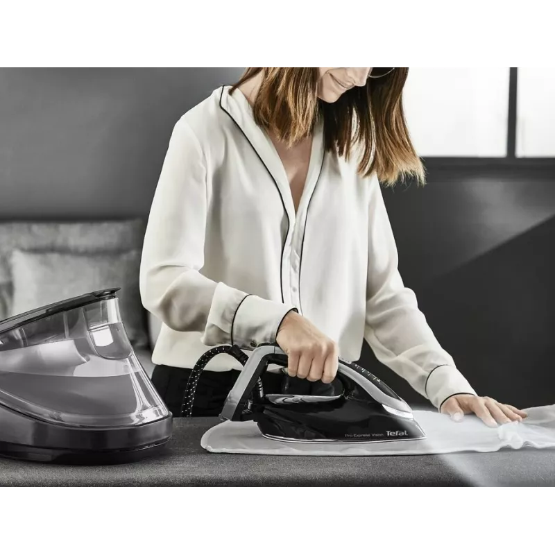 Tefal Pro Express Vision GV9821 3000 W 1,2 L suela Durilium AirGlide Autoclean negra, plateada