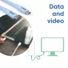 Cable USB-C CLUB3D azul, 2 m, USB-C, USB-C, USB4 Gen 2x2, 20 Gbit/s, Azul