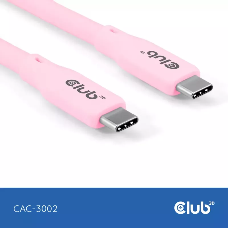 Cable USB-C CLUB3D CAC-3002 2 m USB4 Gen 3x2 Rosa