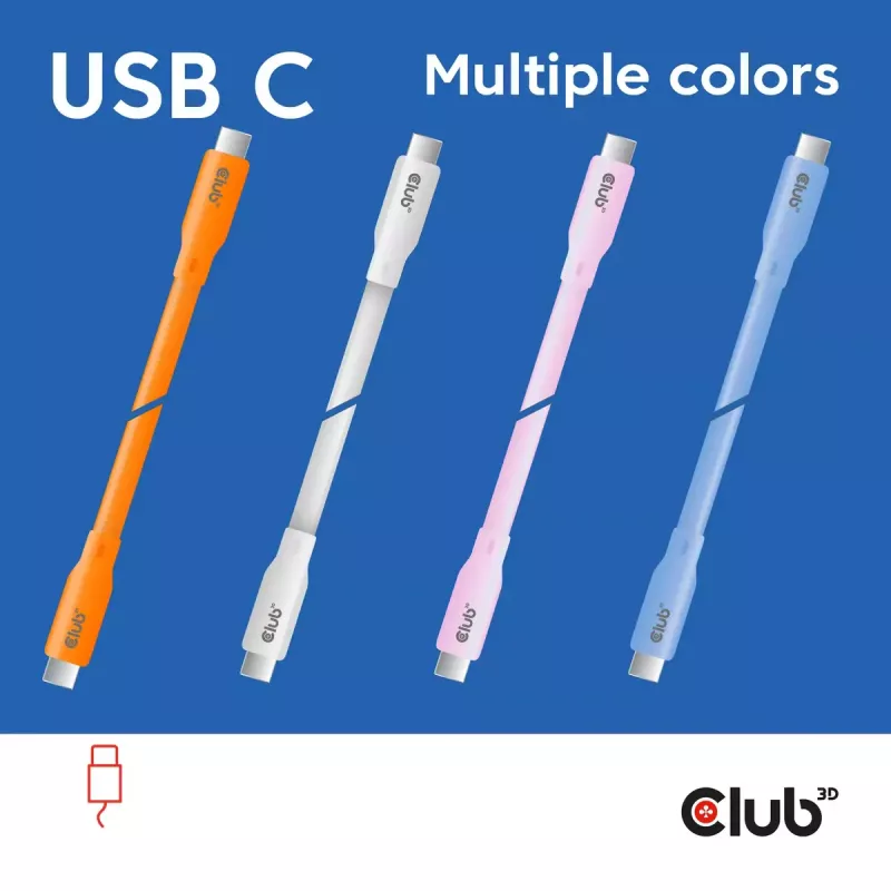 Cable USB-C CLUB3D CAC-3002 2 m USB4 Gen 3x2 Rosa