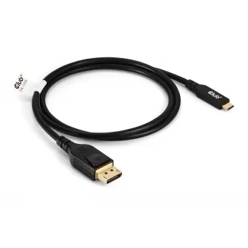 Cable USB Type-C a DisplayPort 2.1, Club 3D CAC-1559, bidireccional, certificado VESA DP80, 1 m