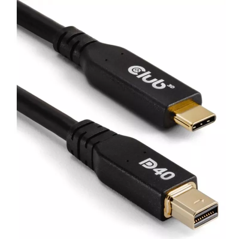 Cable CLUB3D CAC-1561 DisplayPort 2 m Mini DisplayPort USB Type-C Negro