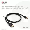 Cable bidireccional CLUB3D Mini DisplayPort™ a DisplayPort™ certificado VESA DP80 M/M 1m/3.28ft