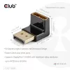Adaptador club 3D DisplayPort macho a DisplayPort 1.4 hembra 90° en ángulo, compatible con 4K@120Hz