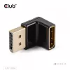 Adaptador club 3D DisplayPort macho a DisplayPort 1.4 hembra 90° en ángulo, compatible con 4K@120Hz