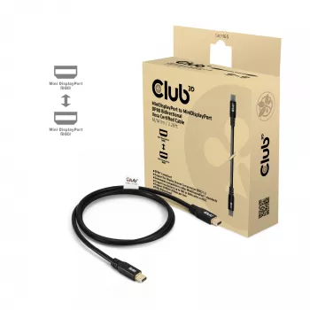 Cable bidireccional CLUB3D MiniDisplayPort™ a MiniDisplayPort certificado VESA DP80 M/M 1m/3,28ft