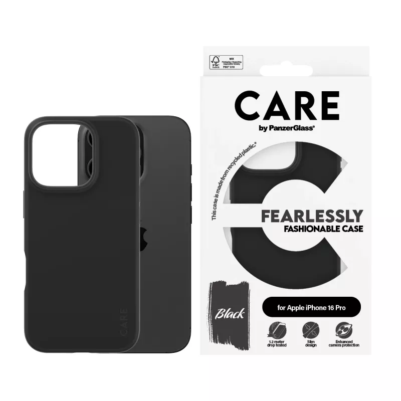 PanzerGlass CARE™ by ® Case Negro iPhone 16 Pro