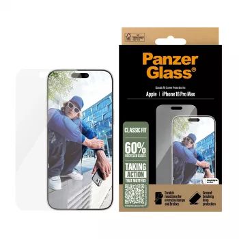 Protector de pantalla PanzerGlass ® iPhone 16 Pro Max | Classic Fit