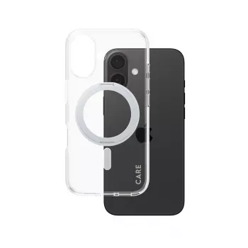 PanzerGlass CARE™ by ® Case Transparente con Kickstand plateado y MagSafe iPhone 16