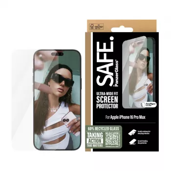 Protector de pantalla PanzerGlass SAFE. by ® iPhone 16 Pro Max | Ultra-Wide Fit