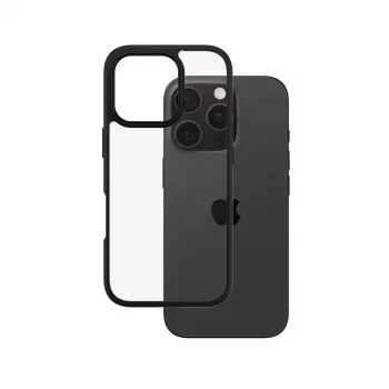 Funda PanzerGlass CARE™ by ® Urban Combat transparente con marco negro para iPhone 16 Pro