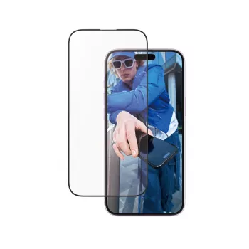 Protector de pantalla PanzerGlass® con marco de aluminio iPhone 16 Plus | 15 Plus | Ultra-Wide Fit