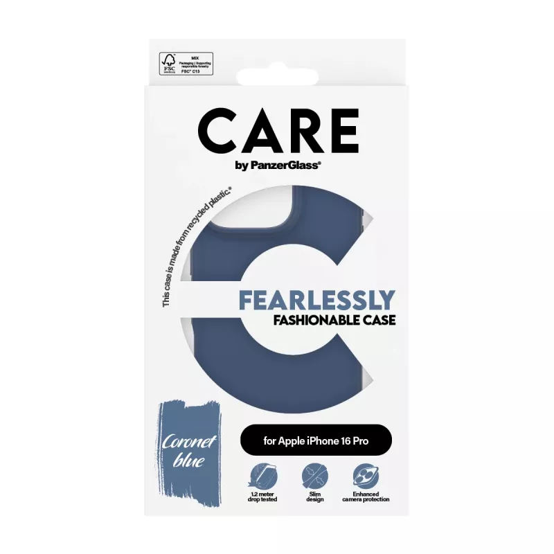 PanzerGlass CARE™ by ® Case Blue iPhone 16 Pro, funda, Apple, Apple - iPhone 16 Pro, azul