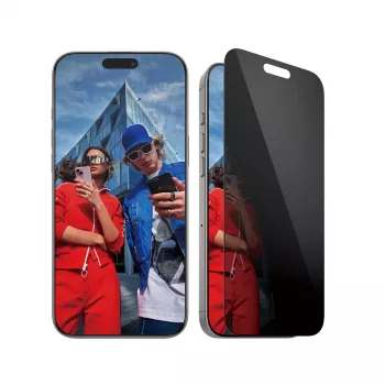 Protector de pantalla con privacidad PanzerGlass ® iPhone 16 Pro Max | Ultra-Wide Fit con EasyAligner