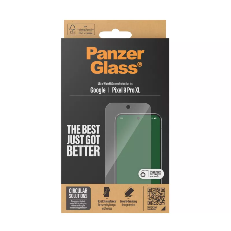 Protector de pantalla PanzerGlass® Google Pixel 9 Pro XL | Ultra-Wide Fit
