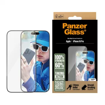 Protector de pantalla PanzerGlass ® iPhone 16 Pro | Ultra-Wide Fit