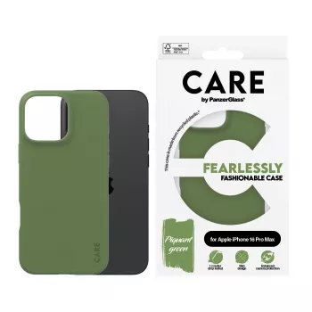 Funda PanzerGlass CARE by ® funda moderna verde iPhone 16 Pro Max