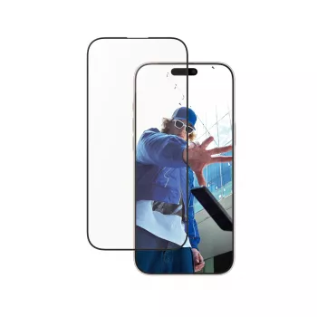 Protector de pantalla PanzerGlass® marco de aluminio iPhone 16 Pro Max | Ultra-Wide Fit