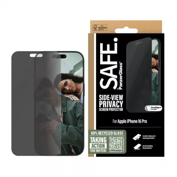 Protector de pantalla de privacidad PanzerGlass SAFE. by ® iPhone 16 Pro | Ultra-Wide Fit