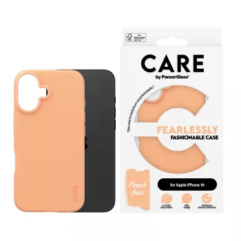 Funda PanzerGlass CARE by funda moderna Peachy iPhone 16 transparente