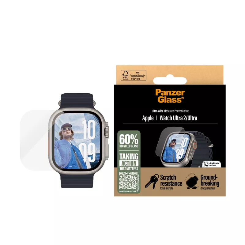 PanzerGlass ® protector de pantalla Apple Watch Ultra 3 | Ultra 2 | Ultra | 49mm