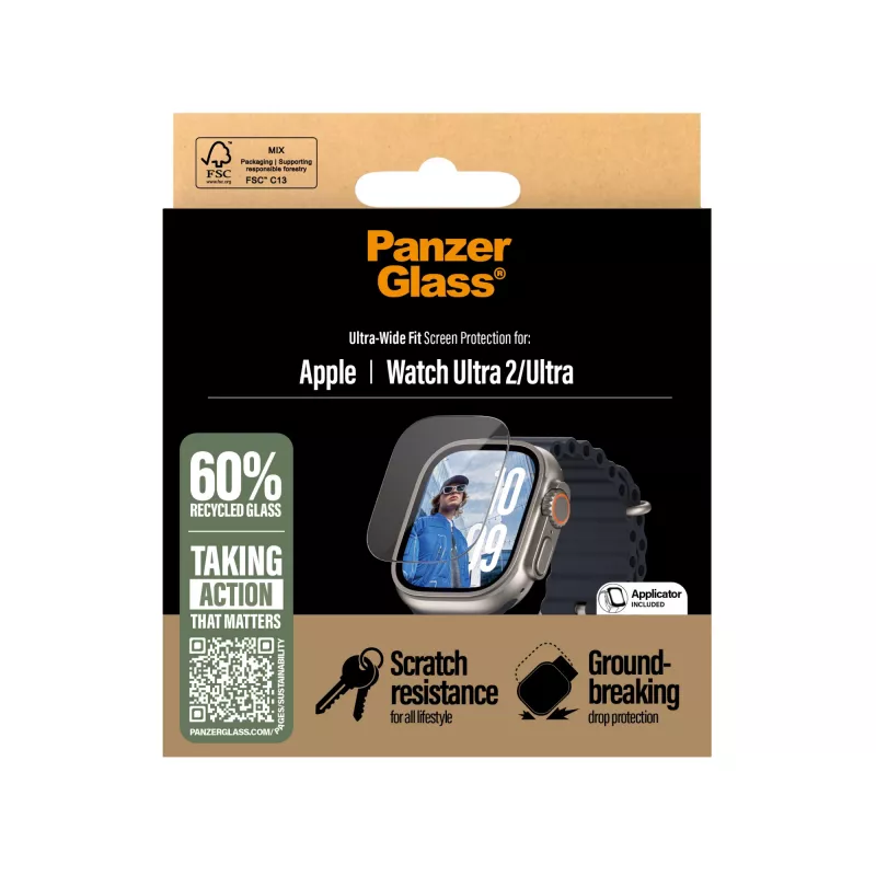 PanzerGlass ® protector de pantalla Apple Watch Ultra 3 | Ultra 2 | Ultra | 49mm
