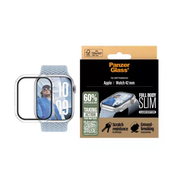 Funda PanzerGlass Screen Protector Snappie Full Body Slim Transparente Apple Watch 41mm '24