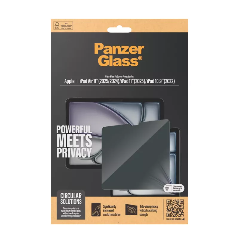 PanzerGlass ® protector de pantalla de privacidad iPad Air 11'' (2024-2025) | iPad 11