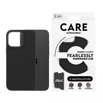 PanzerGlass CARE™ by ® Funda negra con MagSafe iPhone 16 Pro Max