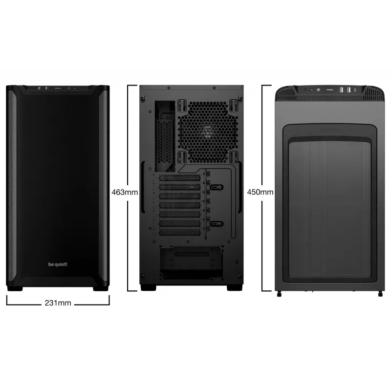 Caja PC be quiet! PURE BASE 501 Black Midi Tower (envase abierto)