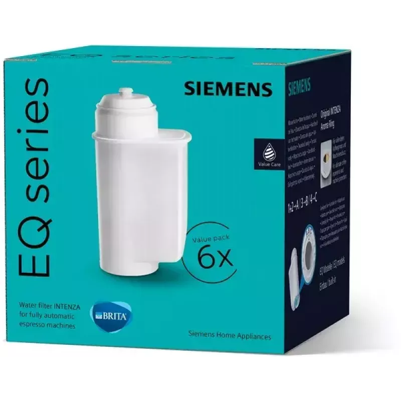 Filtro de agua Siemens TZ70063A compatibilidad serie EQ 6 uds.